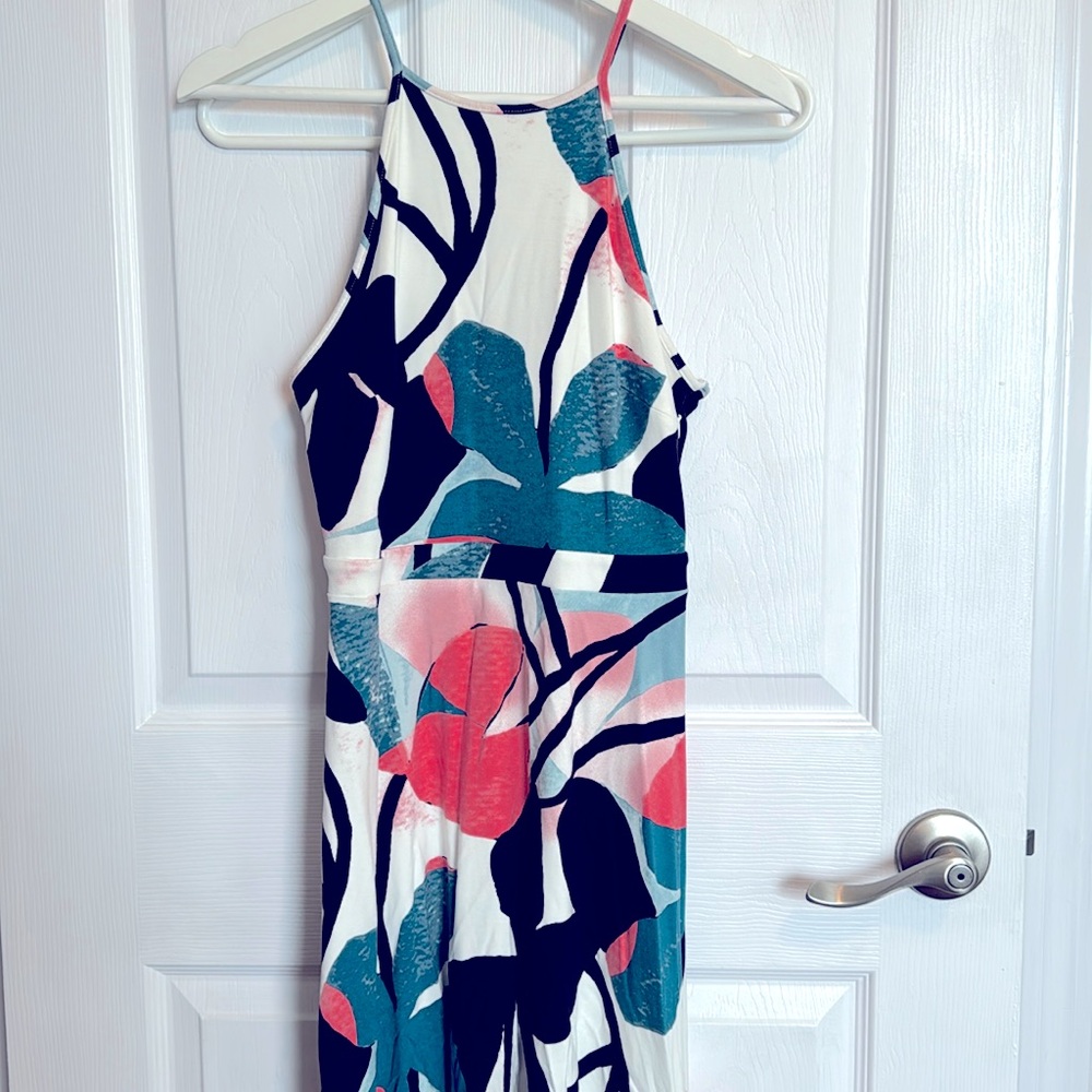 Form-fitting, stretchy soft fabric A-line summer dress from Ann Taylor
